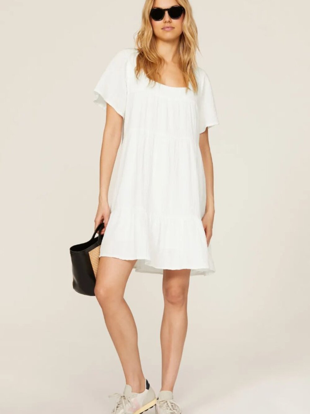 Rails White Gauze Cotton Valentina Mini Dress